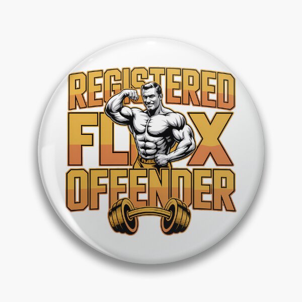 Item preview, Registered Flex Offender – Funny Gym Bodybuilding Workout Design designed and sold by LoFizzy.