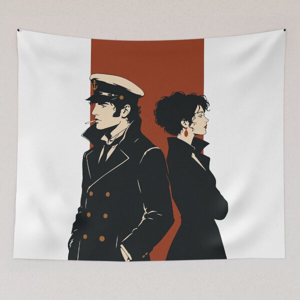 Item preview, Mediterranean Sailor | European Comic Inspired | Romantic Sailor Couple Decor | Vintage Comic Art designed and sold by Studio pod Burom.