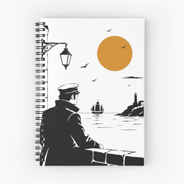 Item preview, Beyond the Horizon | Mediterranean Sailor | European Comic Inspired | Nautical Adventure Print | Vintage Maritime Art designed and sold by Studio pod Burom.