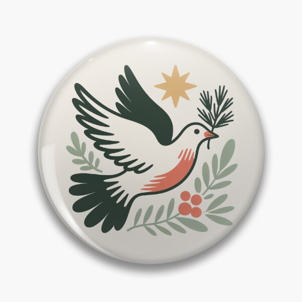 Item preview,  Minimalist Winter Dove with Pine Sprig designed and sold by TrendMorphic.