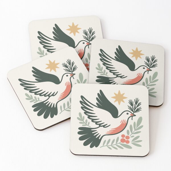 Item preview,  Minimalist Winter Dove with Pine Sprig designed and sold by TrendMorphic.