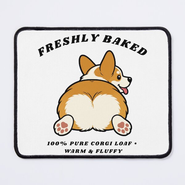Item preview, Corgi Butt Freshly Baked Loaf Sploot Funny Dog Retro Sticker Art designed and sold by wildsilencee.