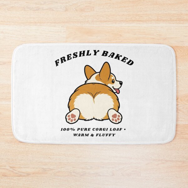 Item preview, Corgi Butt Freshly Baked Loaf Sploot Funny Dog Retro Sticker Art designed and sold by wildsilencee.