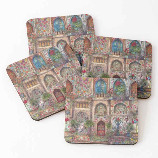 Item preview, Floral Palace Arches: Mughal Inspired Botanical Art designed and sold by pinkal.