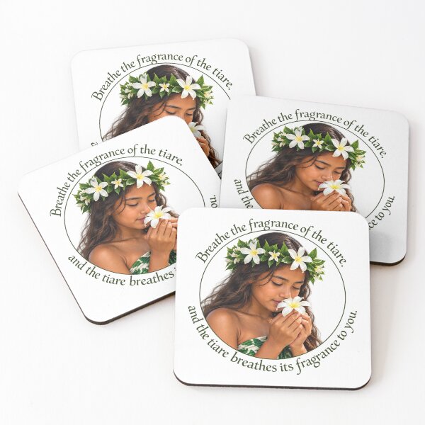Item preview, Tahiti Wellness Proverb - Breathe the fragrance of the tiare | Pacific Art designed and sold by ShakaLife.org.