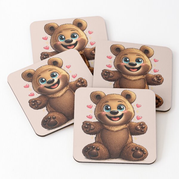 Item preview, Cute Kawaii Teddy Bear – Adorable Happy Bear Illustration designed and sold by NB-Artmagic.