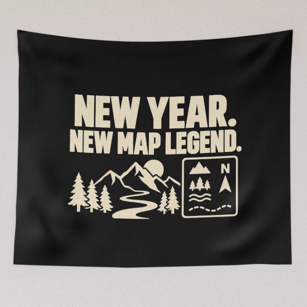 Item preview, New Year New Map Legend Cartographer GIS Humor designed and sold by DreamLayerStudio.