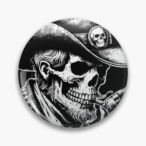 Item preview, Dark Art Skull Cowboy Skeleton Vintage Sheriff Tattoo designed and sold by MORSPECTIVE.
