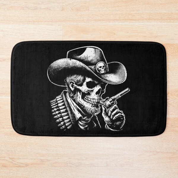 Item preview, Dark Art Skull Cowboy Skeleton Vintage Sheriff Tattoo designed and sold by MORSPECTIVE.