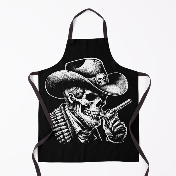 Item preview, Dark Art Skull Cowboy Skeleton Vintage Sheriff Tattoo designed and sold by MORSPECTIVE.