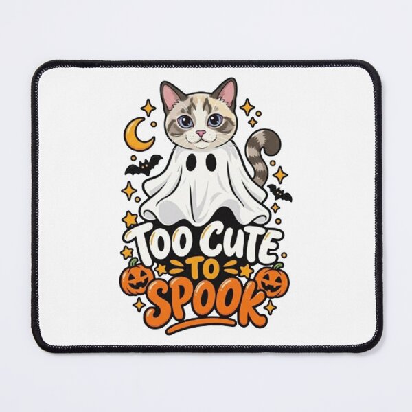 Item preview, Too Cute to Spook Cute Ghost Cat Halloween Costume designed and sold by PetalsPaws.