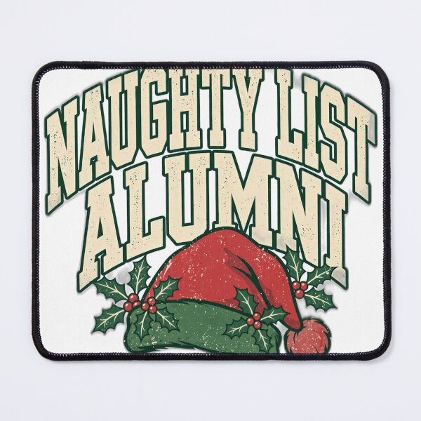 Item preview, Naughty List Alumni Shirt - Funny Christmas Varsity Tee designed and sold by KERK Art and Design.