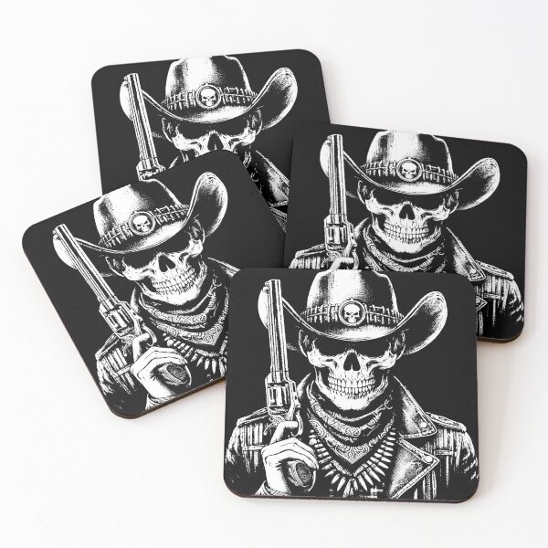 Item preview, Dark Art Skull Cowboy Skeleton Vintage designed and sold by MORSPECTIVE.