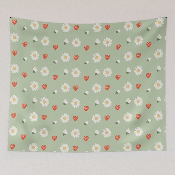 Item preview, Daisy Floral Heart Cute Cottagecore Pattern Gift for Women designed and sold by LafinaArt.