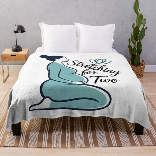 Item preview, Stretching For Two Teal Dark Blue Lotus Design designed and sold by 108stillness.