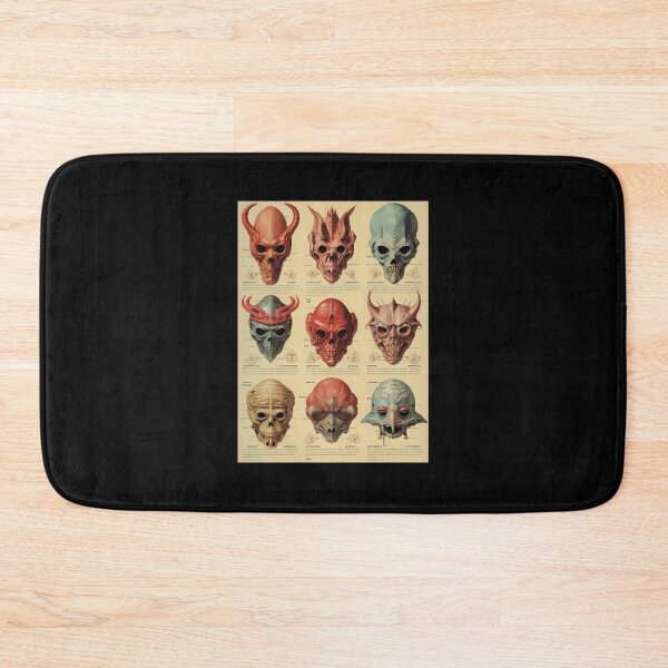 Item preview, Ancient Demon Skull Masks Anatomy Chart Poster designed and sold by RiyaAnands.