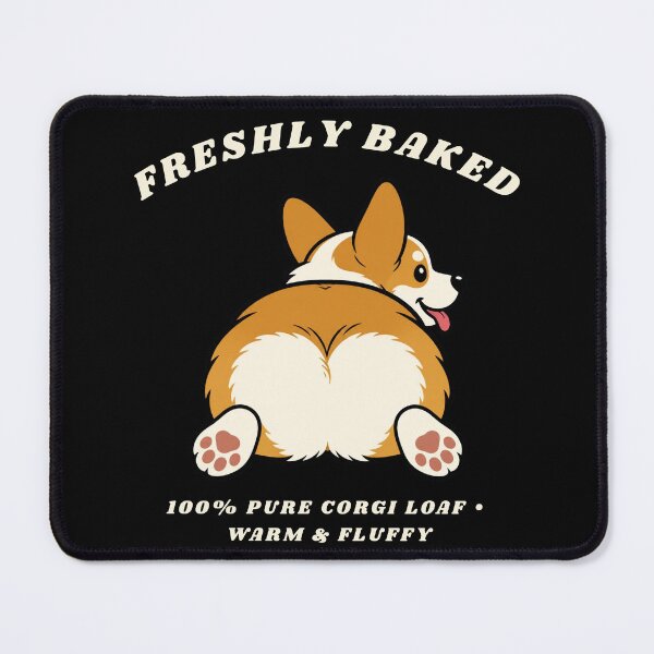 Item preview, Corgi Butt Freshly Baked Loaf Sploot Funny Dog Retro Sticker Art designed and sold by wildsilencee.