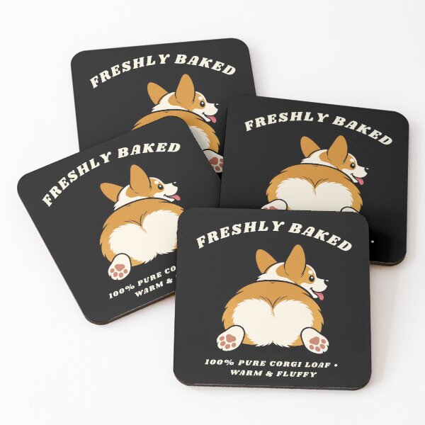 Item preview, Corgi Butt Freshly Baked Loaf Sploot Funny Dog Retro Sticker Art designed and sold by wildsilencee.