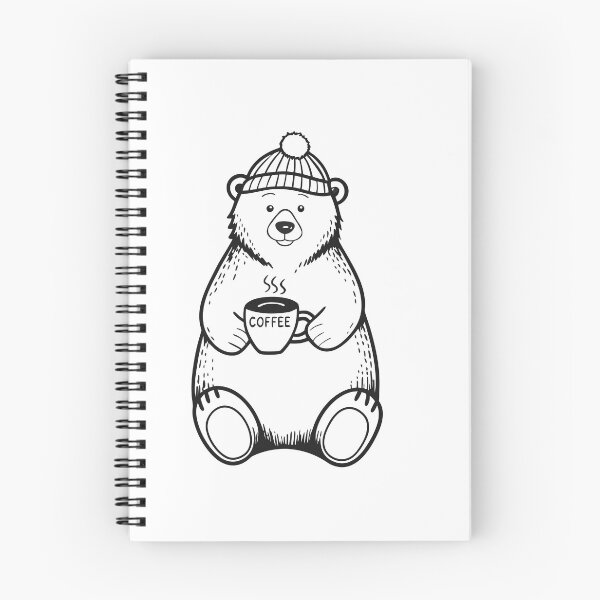 Item preview, Polar Bear with Coffee Cute Winter Gift 1 designed and sold by OneLine Studio.