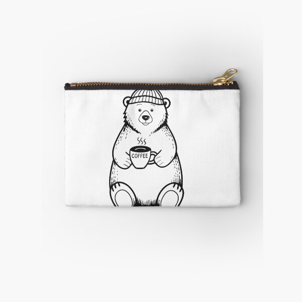 Item preview, Polar Bear with Coffee Cute Winter Gift 1 designed and sold by OneLine Studio.