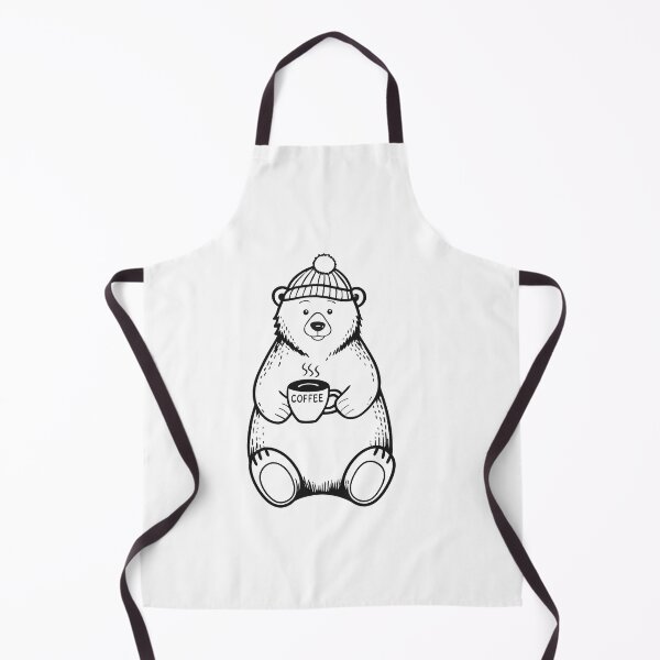 Item preview, Polar Bear with Coffee Cute Winter Gift 1 designed and sold by OneLine Studio.