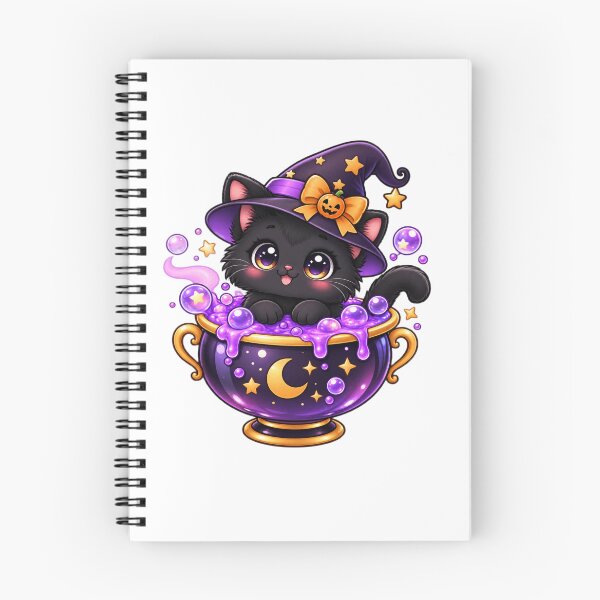 Item preview, Cute Black Cat Magic Cauldron Halloween designed and sold by Pixanova.