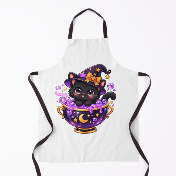 Item preview, Cute Black Cat Magic Cauldron Halloween designed and sold by Pixanova.