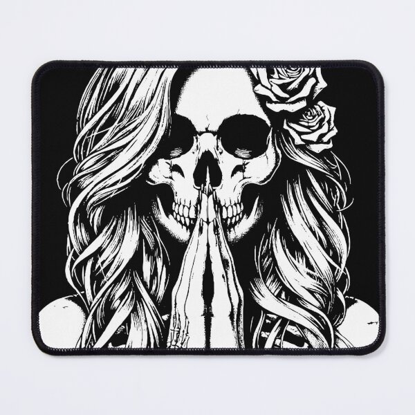 Item preview, Dark Art Skull Girl Pray Woman Grunge Sugar Skull designed and sold by MORSPECTIVE.