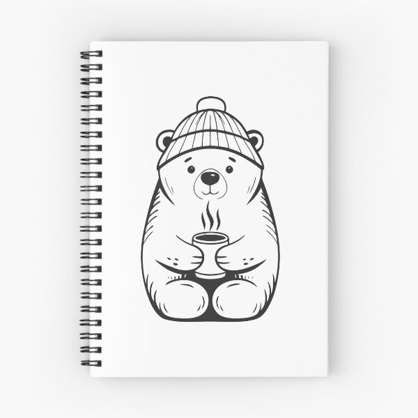 Item preview, Polar Bear with Coffee Cute Winter Gift 2 designed and sold by OneLine Studio.