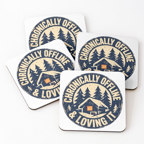 Item preview, Chronically Offline & Loving It Shirt - Funny Holiday Badge Tee designed and sold by KERK Art and Design.