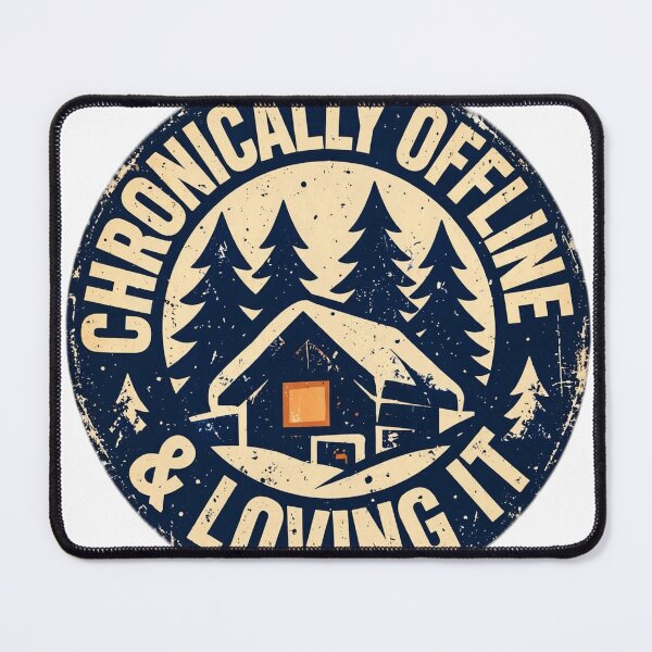 Item preview, Chronically Offline & Loving It Shirt - Funny Holiday Badge Tee designed and sold by KERK Art and Design.