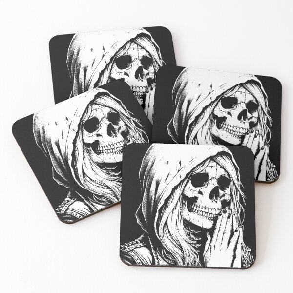 Item preview, Dark Art Skull Girl Pray Grunge Sugar Skull designed and sold by MORSPECTIVE.