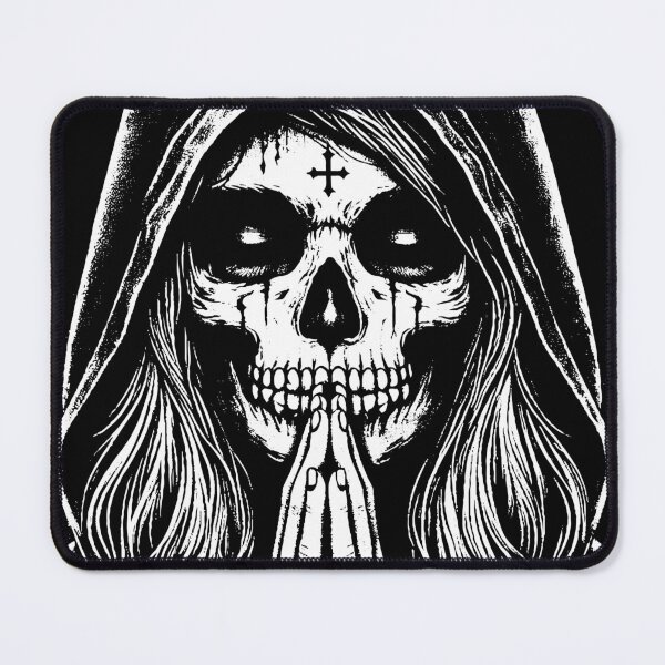 Item preview, Dark Art Skull Girl Pray Sugar Skull designed and sold by MORSPECTIVE.