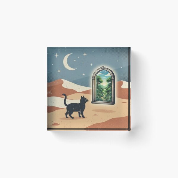 Item preview, The Other Side – Black Cat and Magic Portal Illustration designed and sold by Dogandesighn.