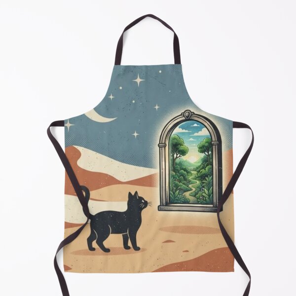 Item preview, The Other Side – Black Cat and Magic Portal Illustration designed and sold by Dogandesighn.