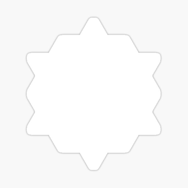 64 Star tetrahedron on black Sticker