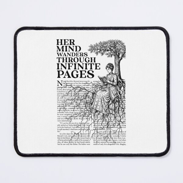 Item preview, Jane Austen Bookish Book Reader Tree Her Mind Wanders Books designed and sold by GrandeDuc.