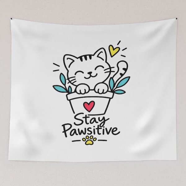 Item preview, Cute Cat Plant Pawsitive designed and sold by Down Zero.