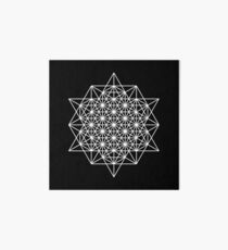 64 Star tetrahedron on black Art Board Print