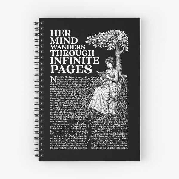 Item preview, Jane Austen Bookish Book Reader Tree Her Mind Wanders Books designed and sold by GrandeDuc.