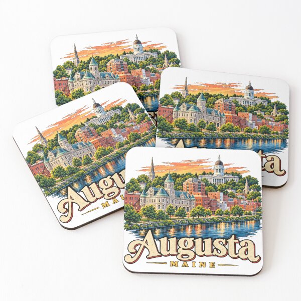 Item preview, Vintage Augusta Maine Travel Souvenir Landmark Gift designed and sold by MichaeIRellov.