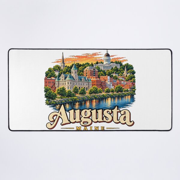 Item preview, Vintage Augusta Maine Travel Souvenir Landmark Gift designed and sold by MichaeIRellov.
