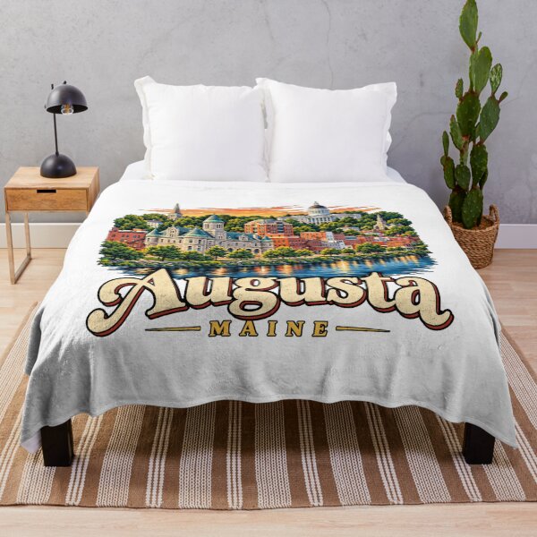 Item preview, Vintage Augusta Maine Travel Souvenir Landmark Gift designed and sold by MichaeIRellov.
