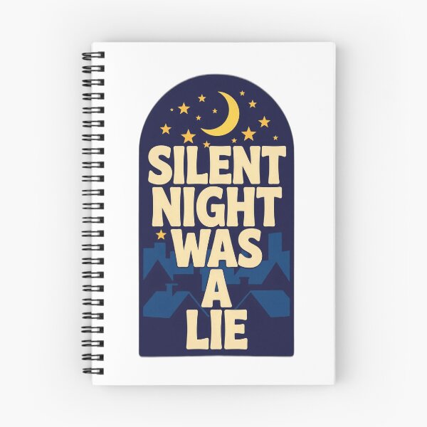Item preview, Silent Night Was A Lie Shirt - Funny Christmas Retro Tee designed and sold by KERK Art and Design.