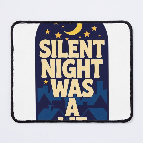 Item preview, Silent Night Was A Lie Shirt - Funny Christmas Retro Tee designed and sold by KERK Art and Design.