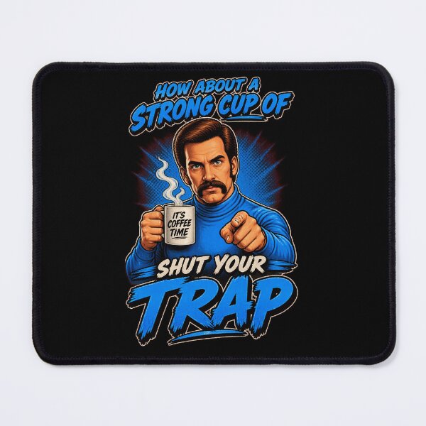Item preview, Strong Cup Coffee Shut Your Trap Retro Man-31 designed and sold by DebraMattie.