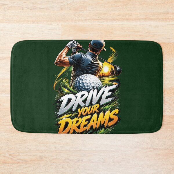 Item preview, Drive Your Dreams Golf Player Motivation Design designed and sold by M. Mamdouh Artworks.