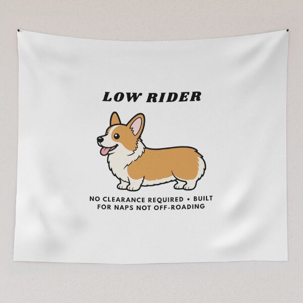 Item preview, Corgi Low Rider Funny Dog Short Legs Retro Sticker Art designed and sold by wildsilencee.