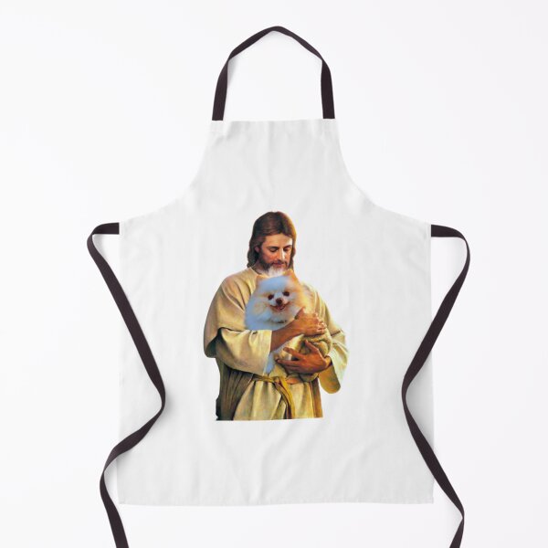 Item preview, Jesus Holding a Cute Pomeranian Dog  designed and sold by Kathleenblairo.