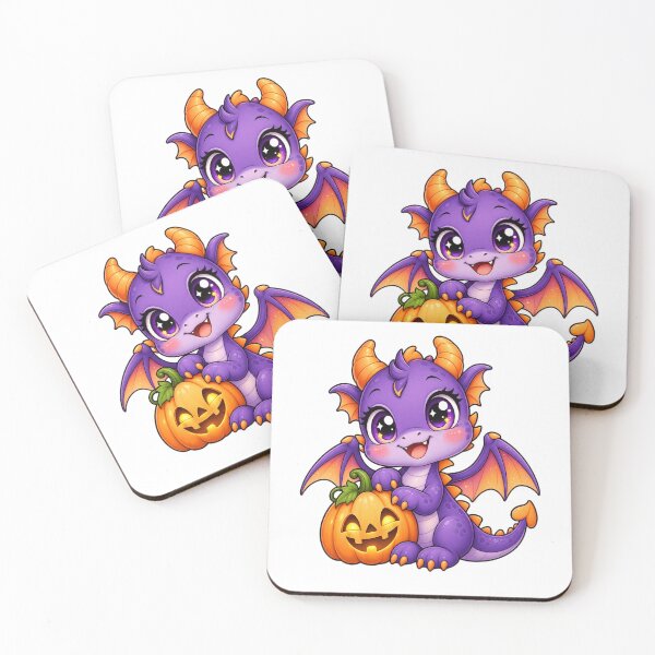 Item preview, Cute Halloween Dragon with Pumpkin designed and sold by Pixanova.